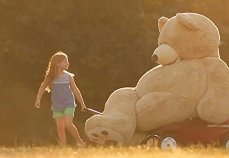 Teddybär als Sitzsack